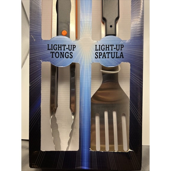 Premium Grade Stainless Steel Grill Spatula/Tongs Kit with LED‎ Light - Picture 3 of 11